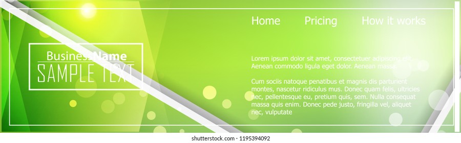 Green abstract template for card or banner. Metal Background with waves and reflections. Business background, silver, illustration. Illustration of abstract background with a metallic element