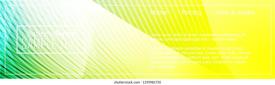 Green abstract template for card or banner. Metal Background with waves and reflections. Business background, silver, illustration. Illustration of abstract background with a metallic element