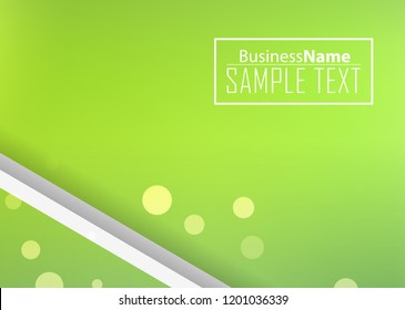 Green abstract template for card or banner. Metal Background with waves and reflections. Business background, silver, illustration. Illustration of abstract background with a metallic element