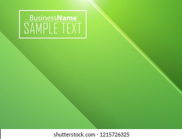 Green abstract template for card or banner. Metal Background with waves and reflections. Business background, silver, illustration. Illustration of abstract background with a metallic element