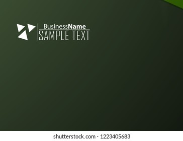 Green abstract template for card or banner. Metal Background with waves and reflections. Business background, silver, illustration. Illustration of abstract background with a metallic element
