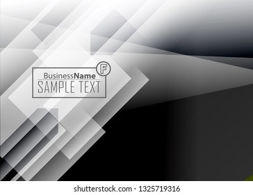 Green abstract template for card or banner. Metal Background with waves and reflections. Business background, silver, illustration. Illustration of abstract background with a metallic element