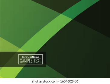 Green abstract template for card or banner. Abstract background