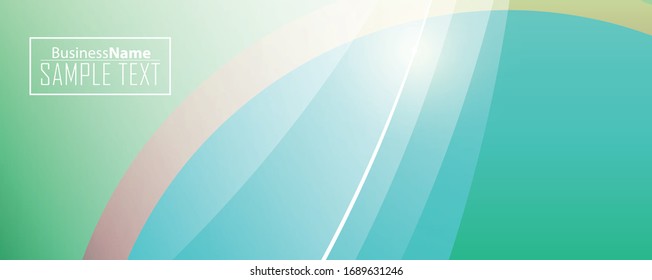 Green abstract template for card or banner. Metal Background with waves and reflections. Business background, silver, illustration. Illustration of abstract background with a metallic element