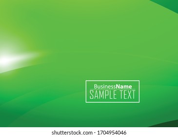 Green abstract template for card or banner. Metal Background with waves and reflections. Business background, silver, illustration. Illustration of abstract background with a metallic element