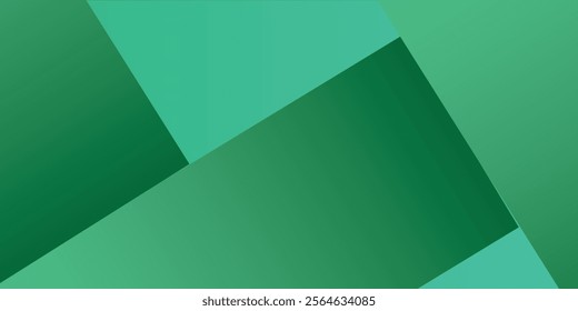 Green abstract template for card or banner. Metal Background with waves and reflections. Business background, silver, illustration. Illustration of abstract background with a metallic element