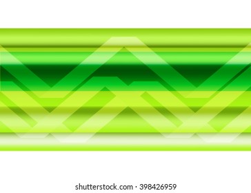 Green abstract template for card or banner. Metal Background with waves and reflections. Business background, silver, illustration. Illustration of abstract background with a metallic element