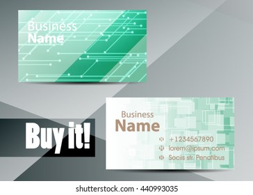 Green abstract template for card or banner. Metal Background with waves and reflections. Business background, silver, illustration. Illustration of abstract background with a metallic element 