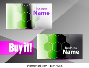 Green abstract template for card or banner. Metal Background with waves and reflections. Business background, silver, illustration. Illustration of abstract background with a metallic element