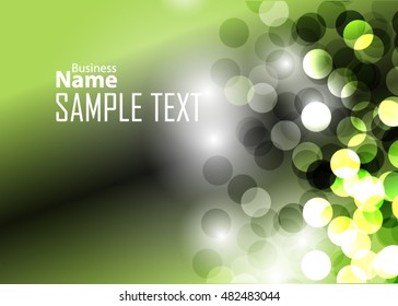 Green abstract template for card or banner. Metal Background with waves and reflections. Business background, silver, illustration. Illustration of abstract background with a metallic element