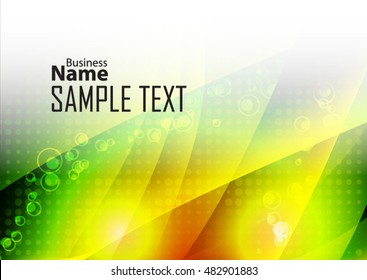 Green abstract template for card or banner. Metal Background with waves and reflections. Business background, silver, illustration. Illustration of abstract background with a metallic element