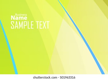 Green abstract template for card or banner. Metal Background with waves and reflections