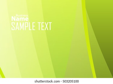 Green abstract template for card or banner. Metal Background with waves and reflections