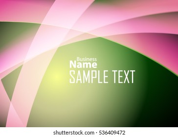 Green abstract template for card or banner. Metal Background with waves and reflections. Business background, Illustration of abstract background with a metallic element