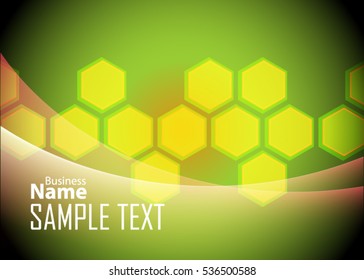 Green abstract template for card or banner. Metal Background with waves and reflections. Business background, Illustration of abstract background with a metallic element