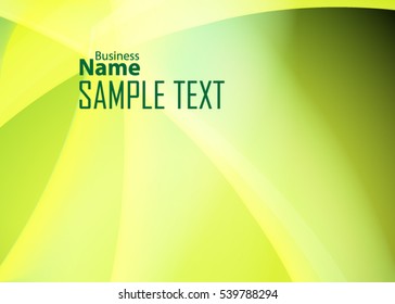Green abstract template for card or banner. Metal Background with waves and reflections. Business background, silver, illustration. Illustration of abstract background with a metallic element