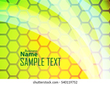 Green abstract template for card or banner. Metal Background with waves and reflections. Business background, silver, illustration. Illustration of abstract background with a metallic element