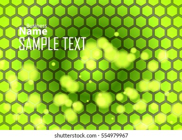 Green abstract template for card or banner. Metal Background with waves and reflections. Business background, silver, illustration. Illustration of abstract background with a metallic element