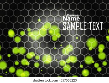 Green abstract template for card or banner. Metal Background with waves and reflections. Business background, silver, illustration. Illustration of abstract background with a metallic element