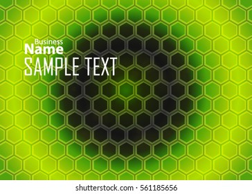 Green abstract template for card or banner. Metal Background with waves and reflections. Business background, silver, illustration. Illustration of abstract background with a metallic element