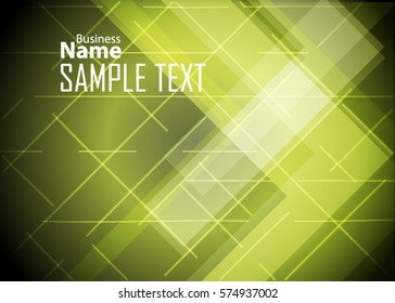 Green abstract template for card or banner. Metal Background with waves and reflections. Business background, silver, illustration. Illustration of abstract background with a metallic element