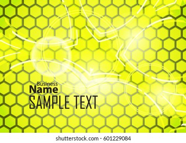 Green abstract template for card or banner. Metal Background with waves and reflections. Business background, silver, illustration. Illustration of abstract background with a metallic element