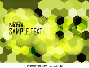 Green abstract template for card or banner. Metal Background with waves and reflections. Business background, silver, illustration. Illustration of abstract background with a metallic element