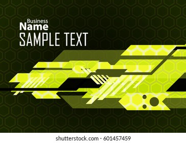 Green abstract template for card or banner. Metal Background with waves and reflections. Business background, silver, illustration. Illustration of abstract background with a metallic element 