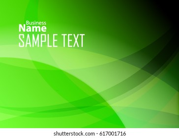 Green abstract template for card or banner. Metal Background with waves and reflections. Business background, silver, illustration. Illustration of abstract background with a metallic element