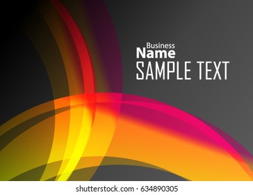 Green abstract template for card or banner. Metal Background with waves and reflections. Business background, silver, illustration. Illustration of abstract background with a metallic element
