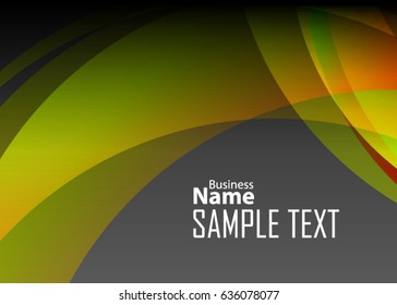 Green abstract template for card or banner. Metal Background with waves and reflections. Business background, silver, illustration. Illustration of abstract background with a metallic element