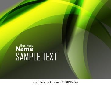 Green abstract template for card or banner. Abstract background