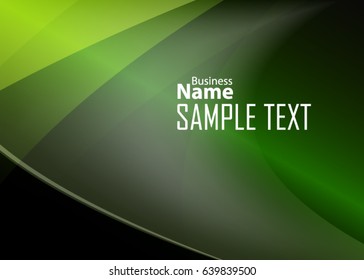 Green abstract template for card or banner. Abstract background