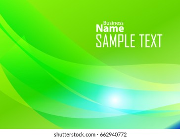 Green abstract template for card or banner. Metal Background with waves and reflections. Business background, silver, illustration. Illustration of abstract background with a metallic element