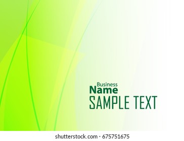 Green abstract template for card or banner. Metal Background with waves and reflections. Business background, silver, illustration. Illustration of abstract background with a metallic element