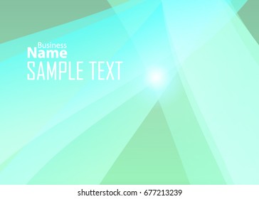 Green abstract template for card or banner. Metal Background with waves and reflections. Business background, silver, illustration. Illustration of abstract background with a metallic element