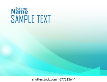 Green abstract template for card or banner. Metal Background with waves and reflections. Business background, silver, illustration. Illustration of abstract background with a metallic element