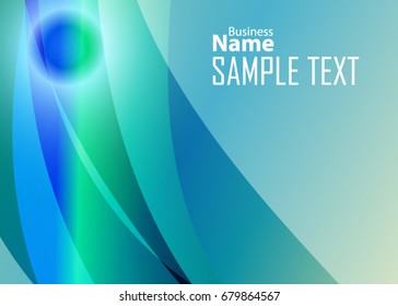 Green abstract template for card or banner. Abstract background