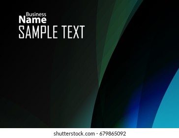 Green abstract template for card or banner. Abstract background