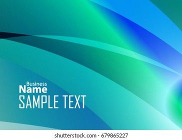 Green abstract template for card or banner. Abstract background