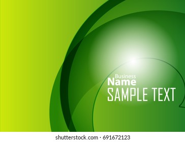 Green abstract template for card or banner. Metal Background with waves and reflections. Business background, silver, illustration. Illustration of abstract background with a metallic element