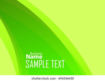 Green abstract template for card or banner. Metal Background with waves and reflections. Business background, silver, illustration. Illustration of abstract background with a metallic element