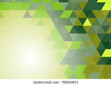 Green abstract template for card or banner. Metal Background with waves and reflections. Business background, silver, illustration. Illustration of abstract background with a metallic element