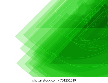 Green abstract template for card or banner. Metal Background with waves and reflections. Business background, silver, illustration. Illustration of abstract background with a metallic element