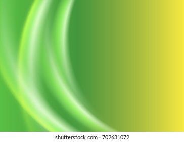 Green abstract template for card or banner. Metal Background with waves and reflections. Business background, silver, illustration. Illustration of abstract background with a metallic element