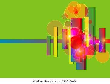 Green abstract template for card or banner. Metal Background with waves and reflections. Business background, silver, illustration. Illustration of abstract background with a metallic element