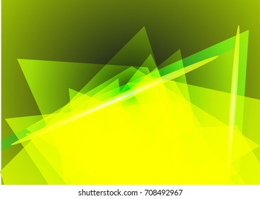 Green abstract template for card or banner. Metal Background with waves and reflections. Business background, silver, illustration. Illustration of abstract background with a metallic element