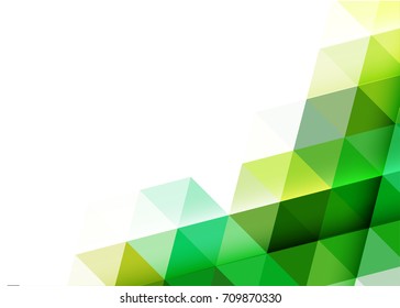 Green abstract template for card or banner. Metal Background with waves and reflections. Business background, silver, illustration. Illustration of abstract background with a metallic element