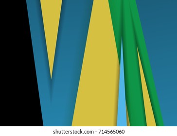 Green abstract template for card or banner. Metal Background with waves and reflections. Business background, silver, illustration. Illustration of abstract background with a metallic element