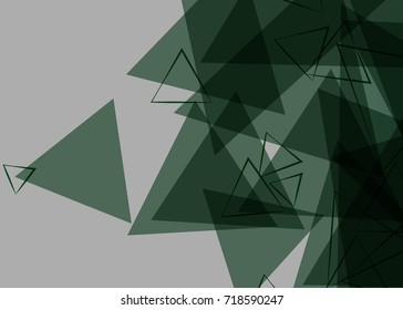 Green abstract template for card or banner. Metal Background with waves and reflections. Business background, silver, illustration. Illustration of abstract background with a metallic element